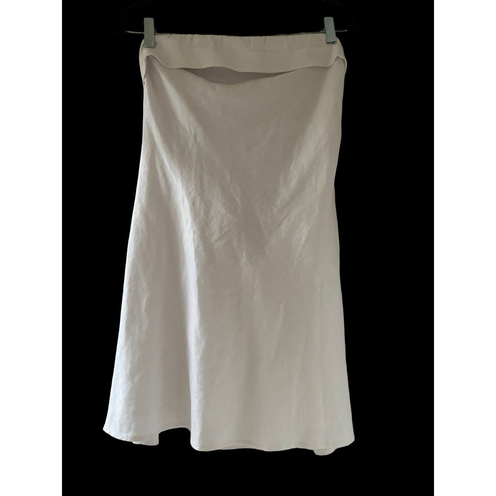 Superelle Little White Lined Strapless Mini Dress Size M, Boho, Cottage Core